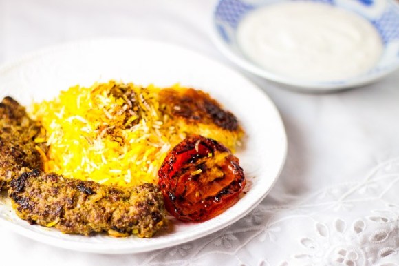 Stovetop Beef Kabob and Basmati Rice (Chelow Kabob Deegi)